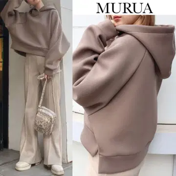 무루아 본딩 숏 후드티