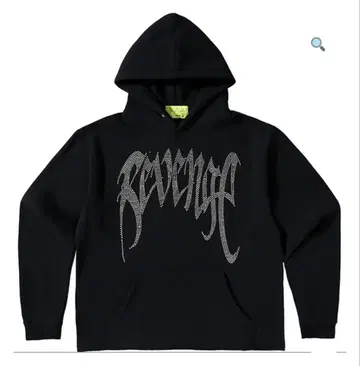 레어템 Revenge Gallery Rhinestone 후드티 L 블랙