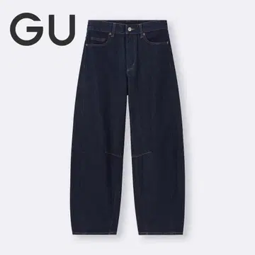 [ GU/지유 ] 배럴 레그 진 네이비 XXL
