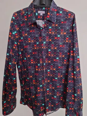 COTON DOUX 컬러풀 도트 무늬 긴팔 셔츠