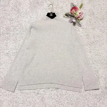 언타이틀 캐시미어 혼방 모크넥 니트 그레이 2 M