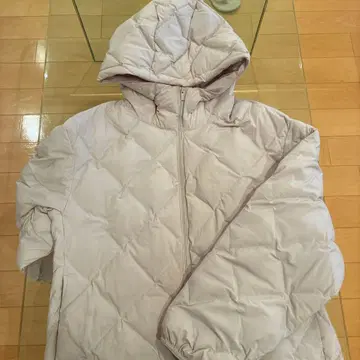 후드 부착 퍼프 테크 퀼팅 다운 자켓