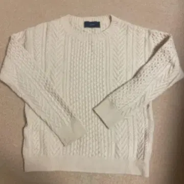 SHIPS 아이보리 케이블 니트 스웨터 긴팔