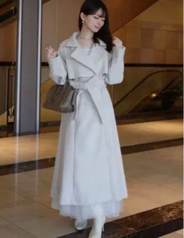 dazzlin 2way 레이디 코트 아이보리 M