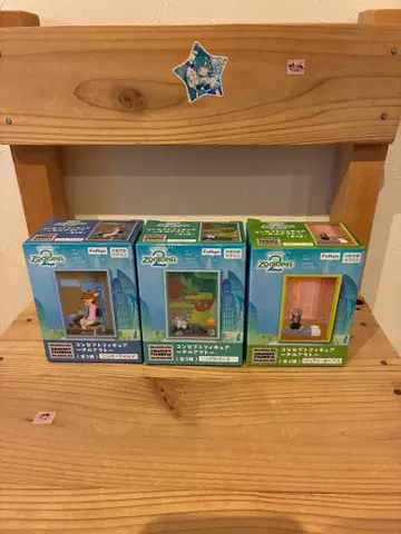 주토피아 컨셉 피규어 칠 아웃 전 3종 세트 미개봉 새상품