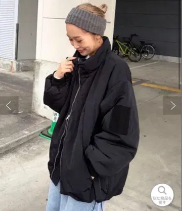 팔크로 한정판 PON 기획 충전솜 스탠드 카라 자켓 블랙