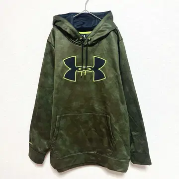 언더아머 속기모 풀오버 후드티 XXL 스노우보드 트레이닝복 카모플라쥬