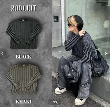 즉완 radiant RADIANT 빈티지 ribdamage 니트