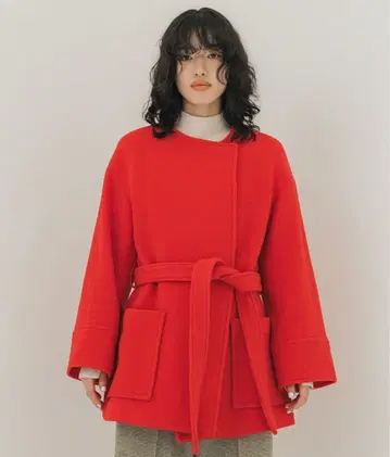 PUBLIC TOKYO SUPER140 더블 벨로아 숏코트