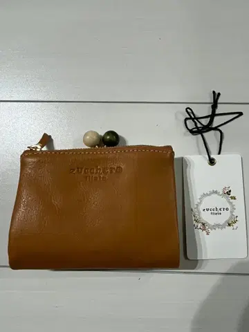 zucchero 접이식 지갑 브라운 가죽
