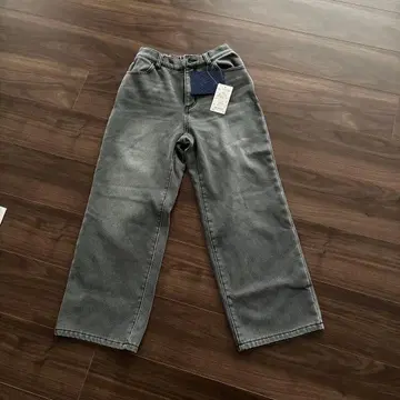 안감 플리스 세미 와이드 데님 팬츠 caho 콜라보