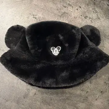 Disney 미키 귀 달린 블랙 버킷햇