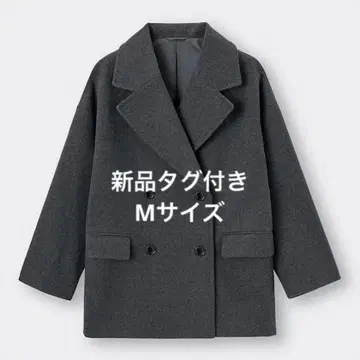 [ GU 지유 ] 코지 멜톤 오버사이즈 하프 코트