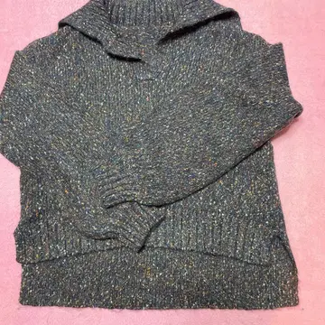 멀티 컬러 니트 스웨터 하이넥