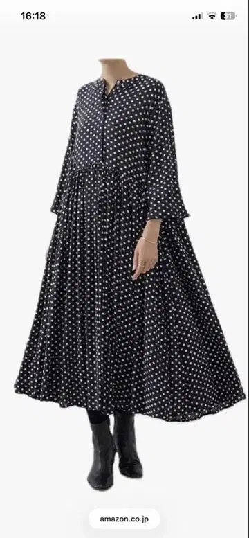 [ 사이즈 0 ] BEARDSLEY 도트 개더 원피스