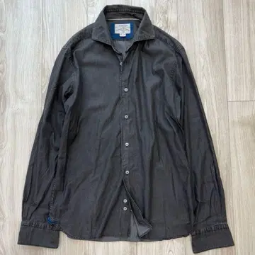 ORIAN 데님 셔츠 M 블랙 데님 호리즌탈 칼라 적귀 오리안