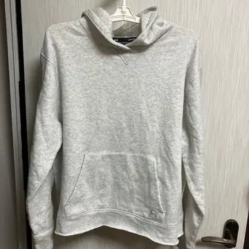 언더아머 풀오버 후드티 (후디) 라이트 그레이 후드 부착