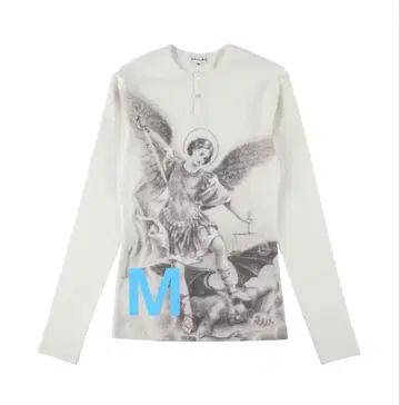 M VALLAD V.HENRY NECK L/S WHITE 써멀