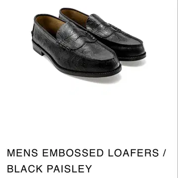 thekenford fine shoes 엠보싱 로퍼 블랙 페이즐리