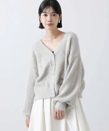 [ 새상품급 ] 그레디 브릴리언트 라메 샤기 2way 가디건