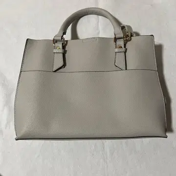 화이트 그레이 가죽 핸드백