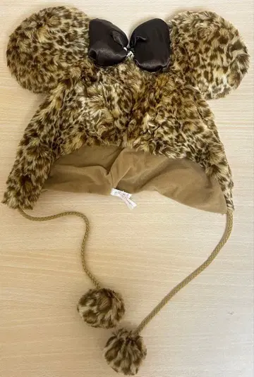 디즈니 미니 팬 레오파드 무늬 캡