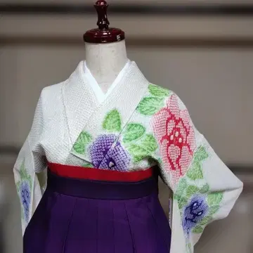 후리소데 하카마 세트 총 시보리 하카마 끈 길이 91cm