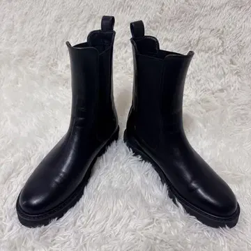 새상품급 RODE SKO 로데스코 사이드 고어 부츠 가죽 블랙 37