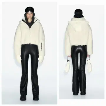 zara 블랙 플레어 팬츠 천연 가죽