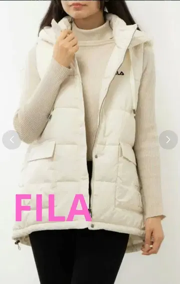 FILA 베스트 베이지 계열 M 미사용품