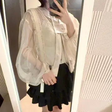 레이스 가디건 후드티 시어 ezick