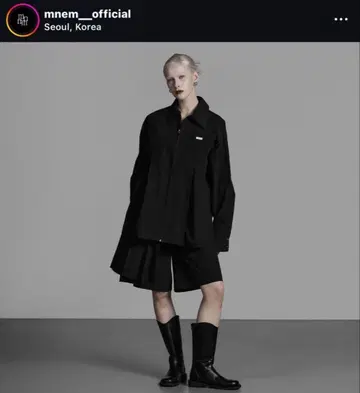 1/4까지 가격 인하! mnem 나일론 셋업 블랙