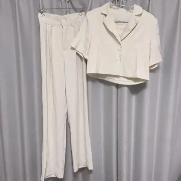 아이보리 팬츠 셋업