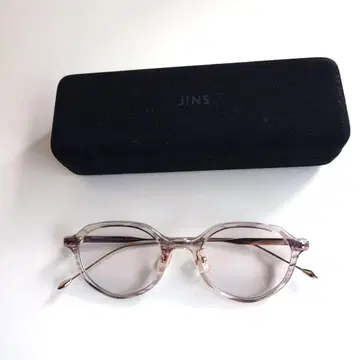 JINS 클리어 프레임 라일락 사사 안경
