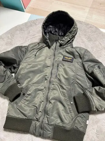 ALPHA MA-1 후드 부착 자켓 XL 충전솜