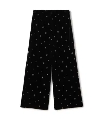 Ballsey 메쉬 벨로아 자수 사이드 드로스트 팬츠 34