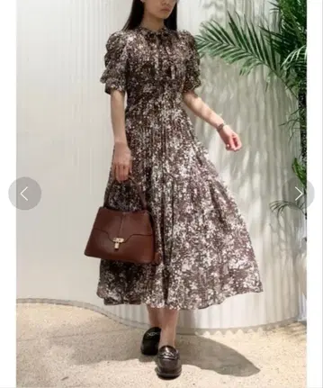 SNIDEL Sustainable 보타이 프린트 원피스