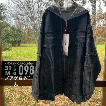 노아게짱 케미컬 데님 쭈리 후드티 파카 GLAY