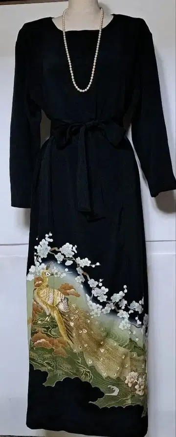 전통 예복 기모노 리메이크 롱 드레스