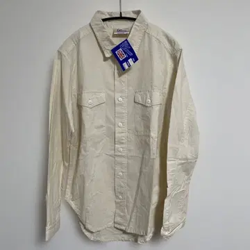 하자품 미사용품 Yarmo 크림색 긴팔 셔츠 M 사이즈