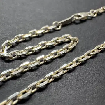 [와이드 45cm] 볼드 각체인 목걸이 silver925