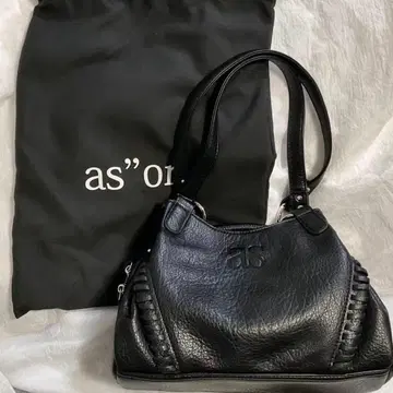 as'on 숄더백 토트백 블랙