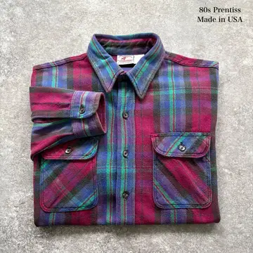 [ Prentiss ] 프렌티스 80s 플란넬 셔츠 USA제 빈티지