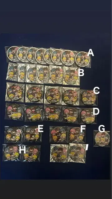 앰프턱 컬러즈 SD 캔뱃지 전원 집합 9종류 33개