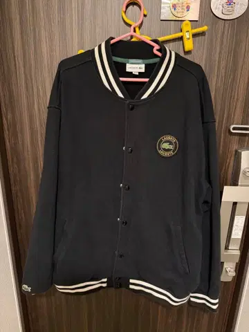 LACOSTE 익스클루시브 에디션 바시티 자켓 US XL 블랙