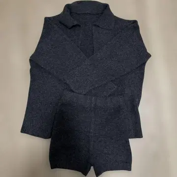 [ 미사용 새상품 ] K-패션 니트 셋업 차콜 그레이 프리 사이즈