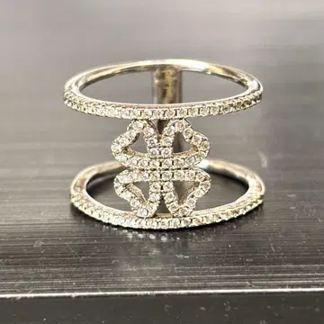 폴리폴리 silver925 반지 네잎 클로버 큐빅 13호