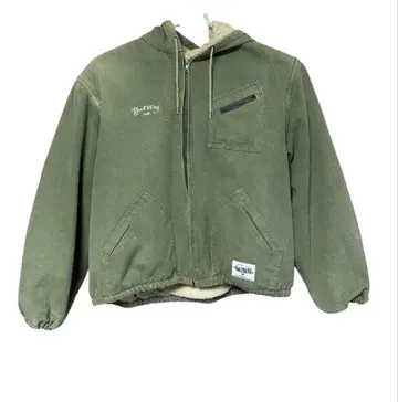 badway 덕 후디 자켓 보아 블루종 카키 올리브