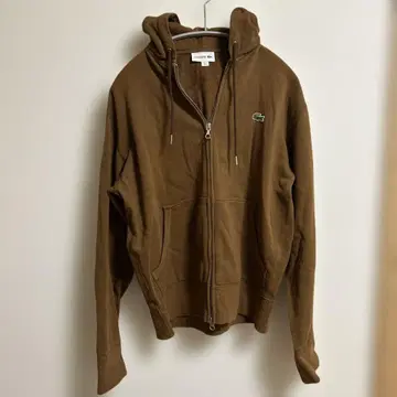 라코스테 브라운 후드 맨투맨 남성용 S사이즈