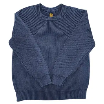 BATONER 바토너 코튼 니트 스웨터 네이비 일본제